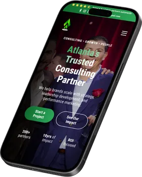 ABC Group website on a phone