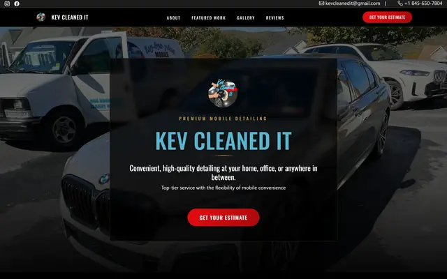 Home page of the KevCleanedIt website